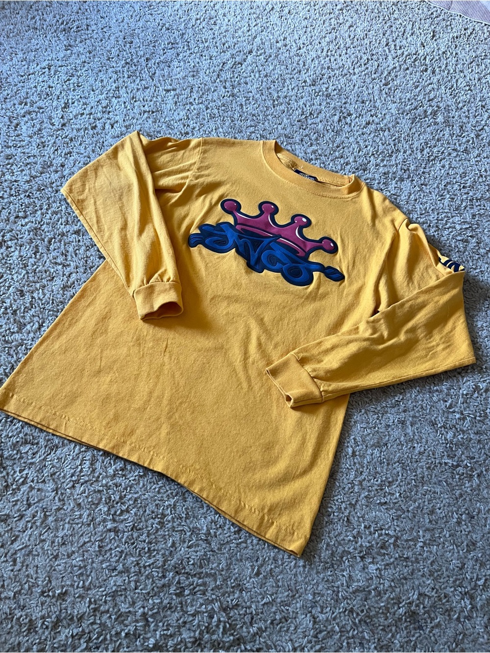 JNCO Jeans Y2K Youth Yellow Long Sleeve Tee